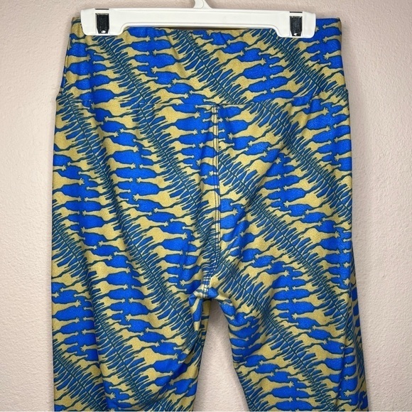 LuLaRoe Blue Beige Stretch Pull On Casual Pants Stretch Buttery Soft - Picture 9 of 9